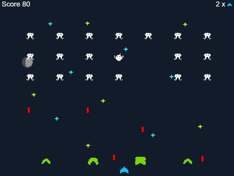 Space Invaders Clone Gameplay Screenshot